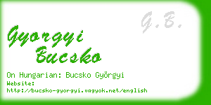gyorgyi bucsko business card